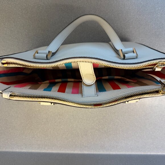 Kate Spade New York Saffiano Leather Tote Bag With Gold Accents - Picture 3 of 7